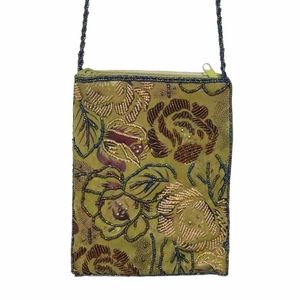 NWOT Vintage La Viola Green Velvet Crossbody